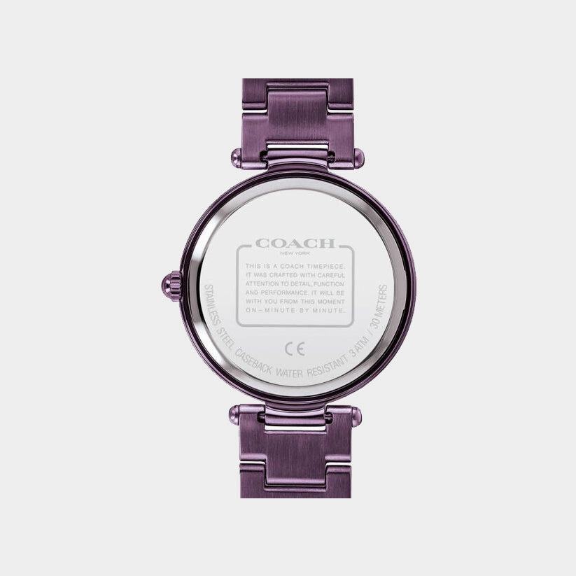 Park Women Quartz Purple Dial Analog Stainless Steel Watch 14503422