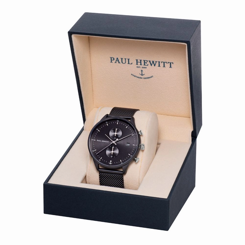 Paul Hewitt Modest Black Sunray Mesh Watch