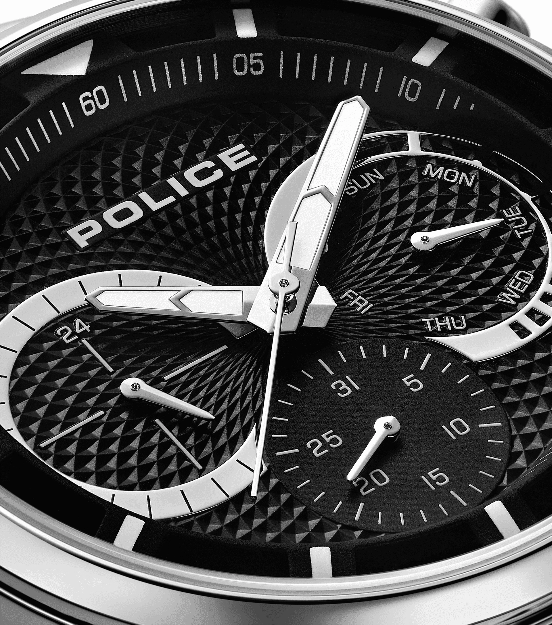Police Chronograph Black Dial Stainless Steel Band Driver II Men's Watch PEWGK0040303