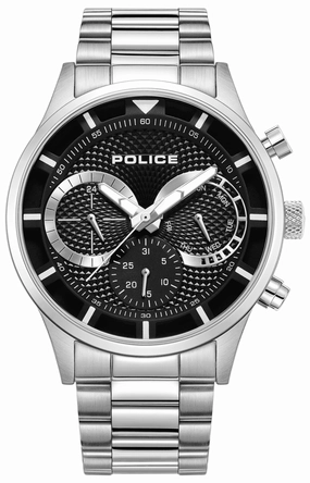 Police Chronograph Black Dial Stainless Steel Band Driver II Men's Watch PEWGK0040303