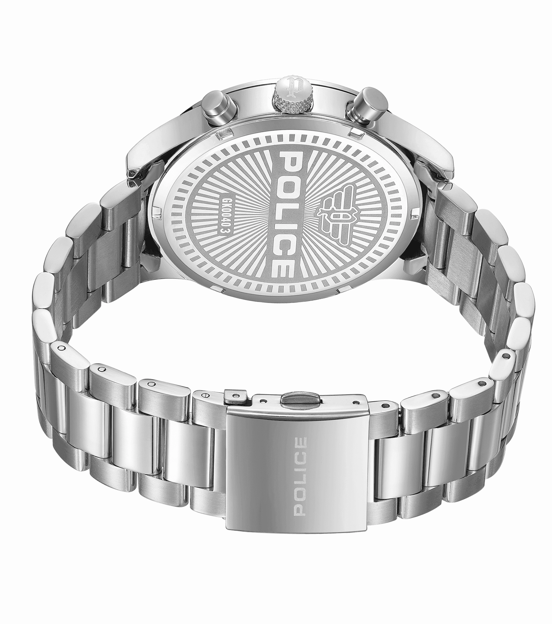 Police Chronograph Black Dial Stainless Steel Band Driver II Men's Watch PEWGK0040303