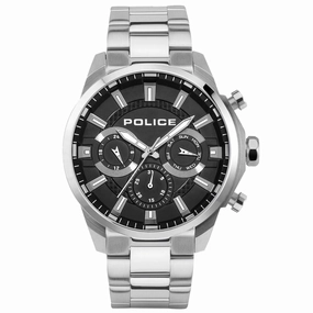 Police Menelik Chronograph Black Dial Stainless SteelMen's Watch PEWJK2204201
