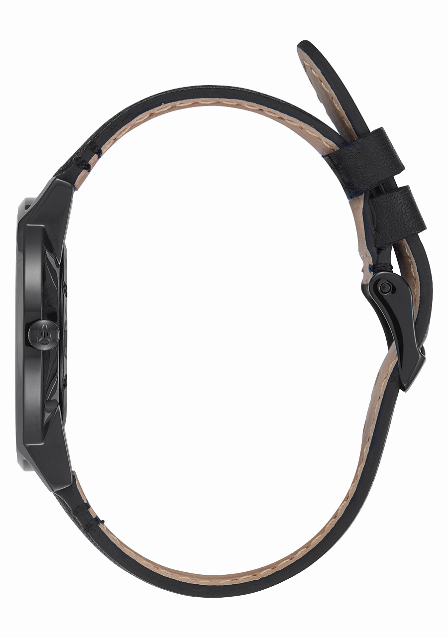 Porter Leather - All Black / Gold