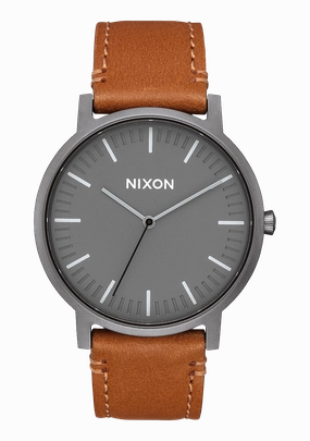 Porter Leather - Gunmetal / Charcoal / Taupe
