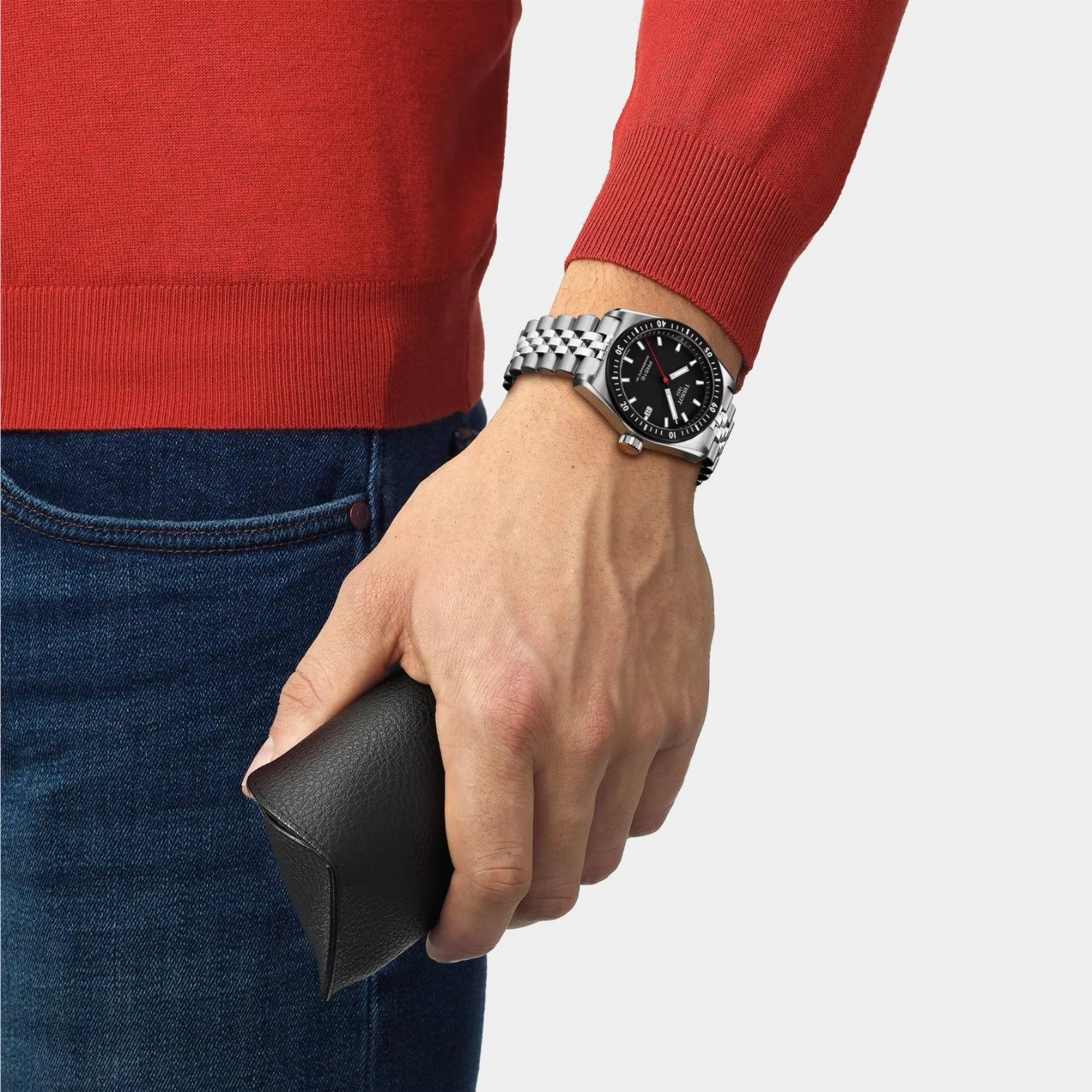 PR516 Powermatic 80 Men Automatic Black Dial Analog Stainless Steel Watch T1494071105100