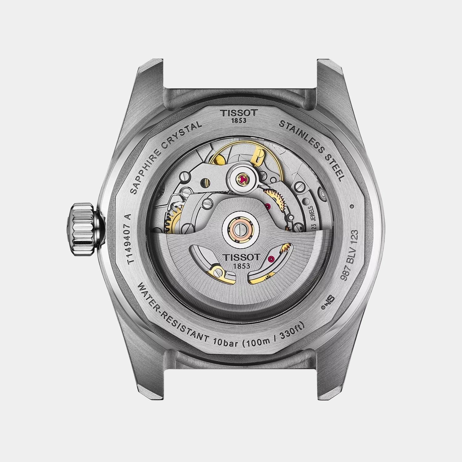 PR516 Powermatic 80 Men Automatic Black Dial Analog Stainless Steel Watch T1494071105100