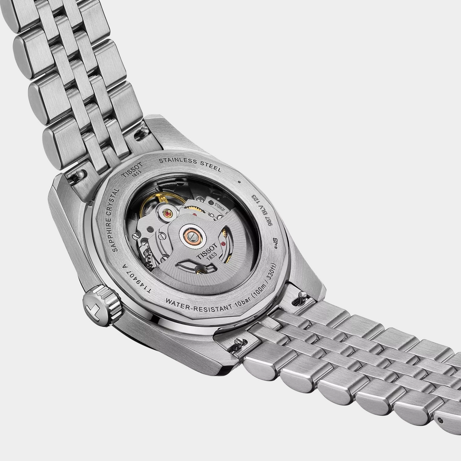 PR516 Powermatic 80 Men Automatic Black Dial Analog Stainless Steel Watch T1494071105100