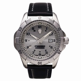 Protek Unisex Watch - Dive Series Rotating Bezel Genuine Black Leather Strap | 2004
