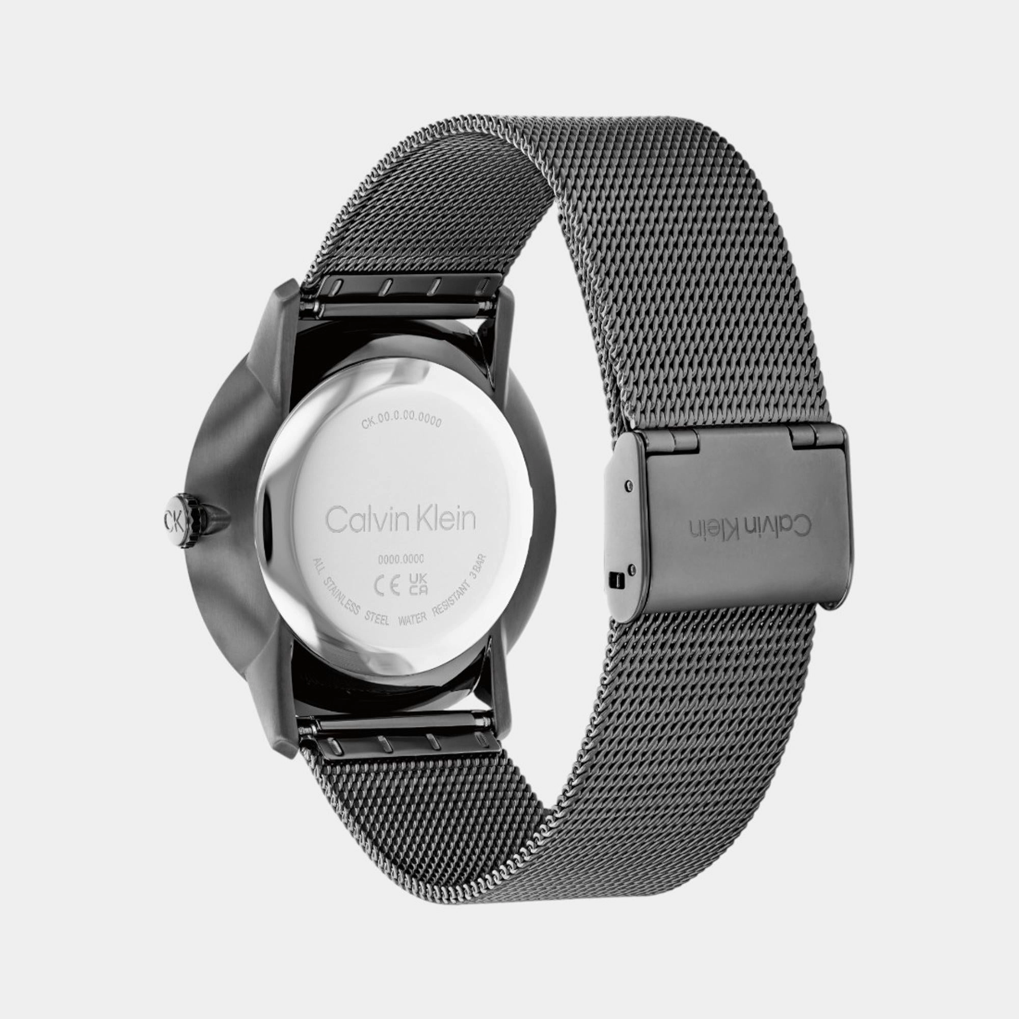 Quartz Unisex Analog Grey Mesh Watch 25300011