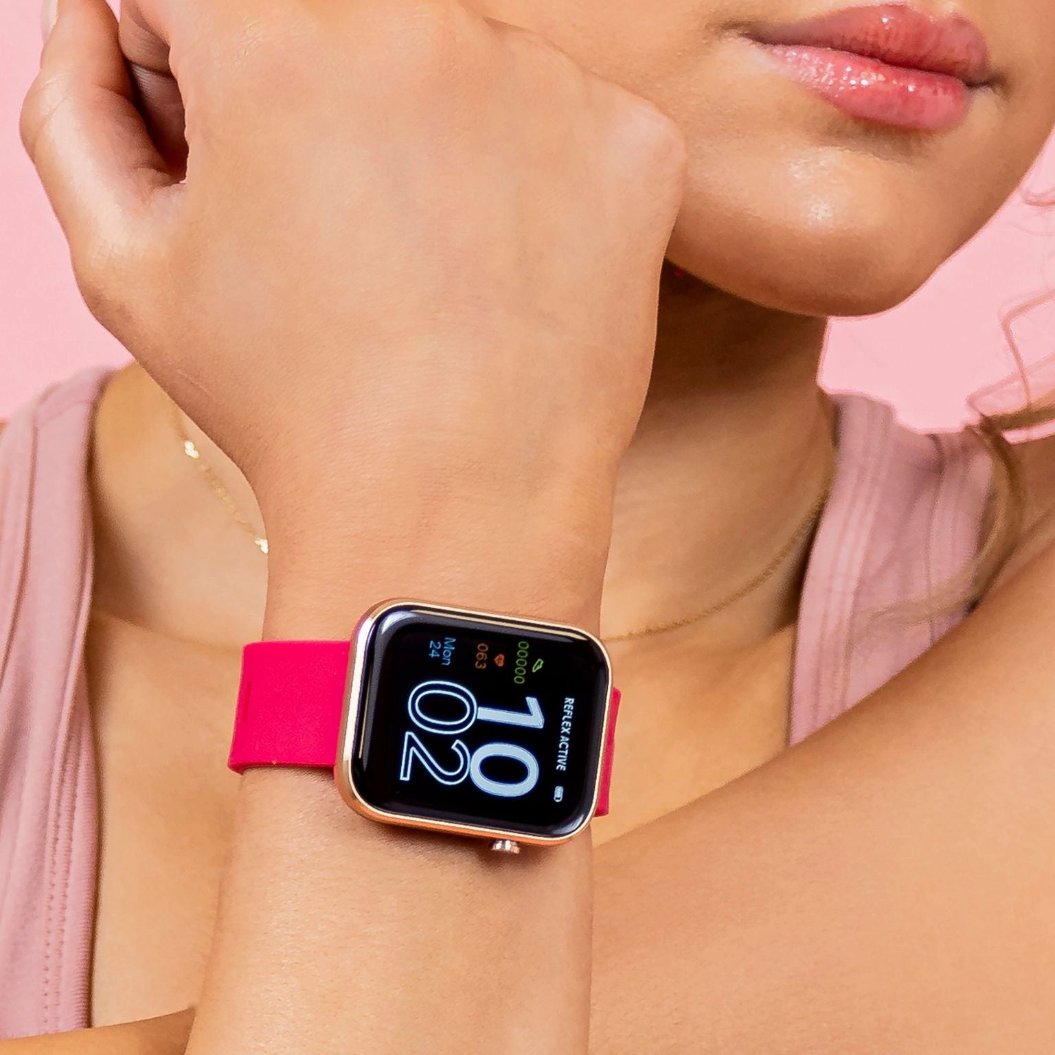 Reflex Active Series 12 Rose Gold/ Pink Silicone Smartwatch RA12-2152