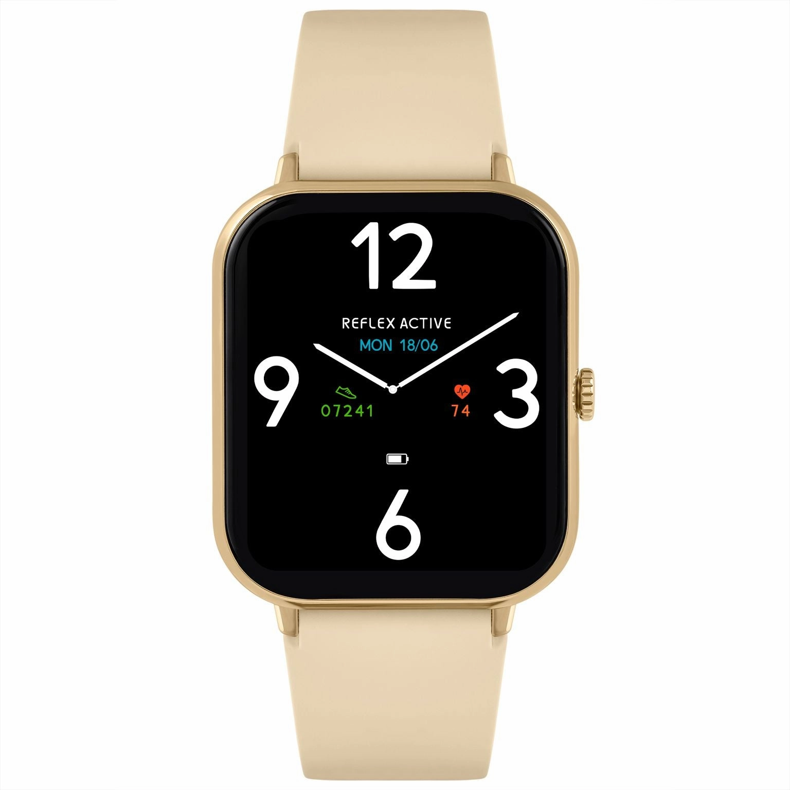 Reflex Active Series 23 Gold Case & Cream Silicone Strap Watch RA23-2172