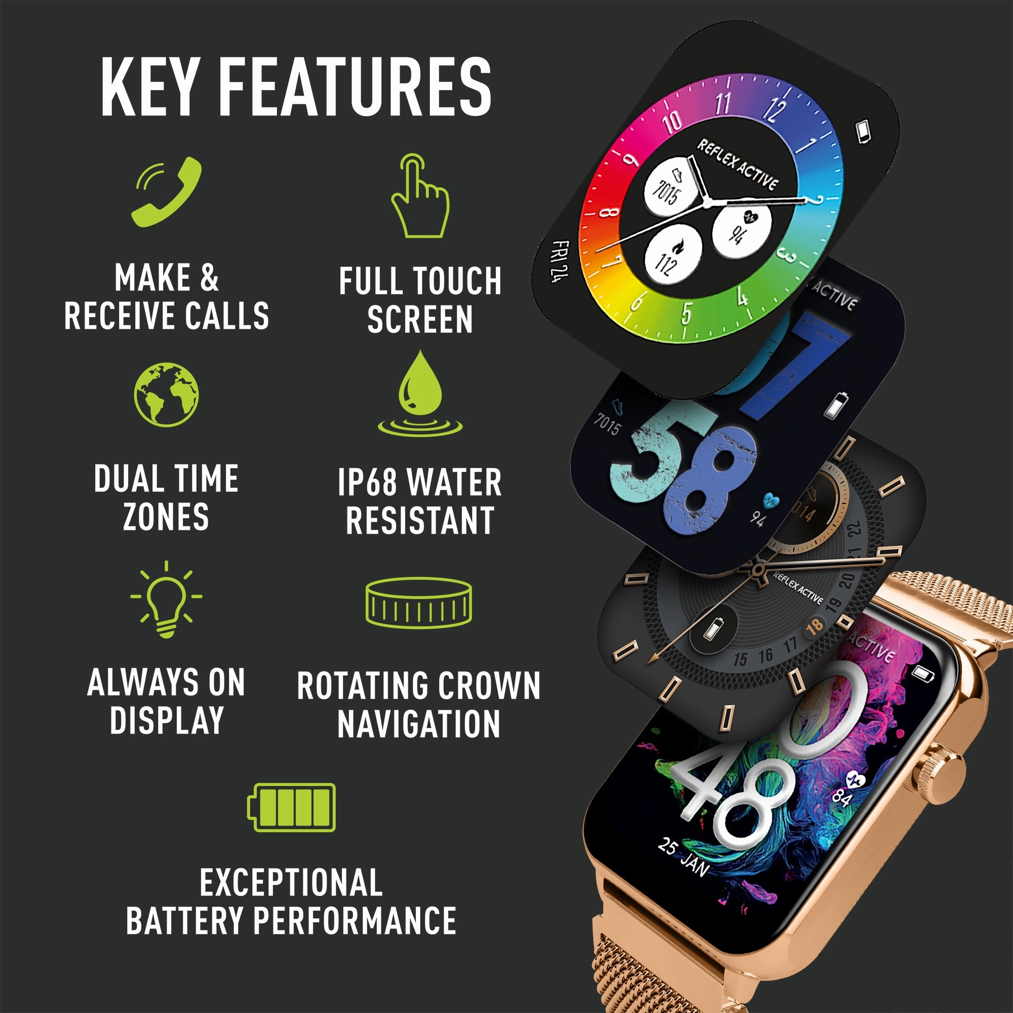 Reflex Active Series 30 Amoled RG Case & R Mesh Band RA30-4086