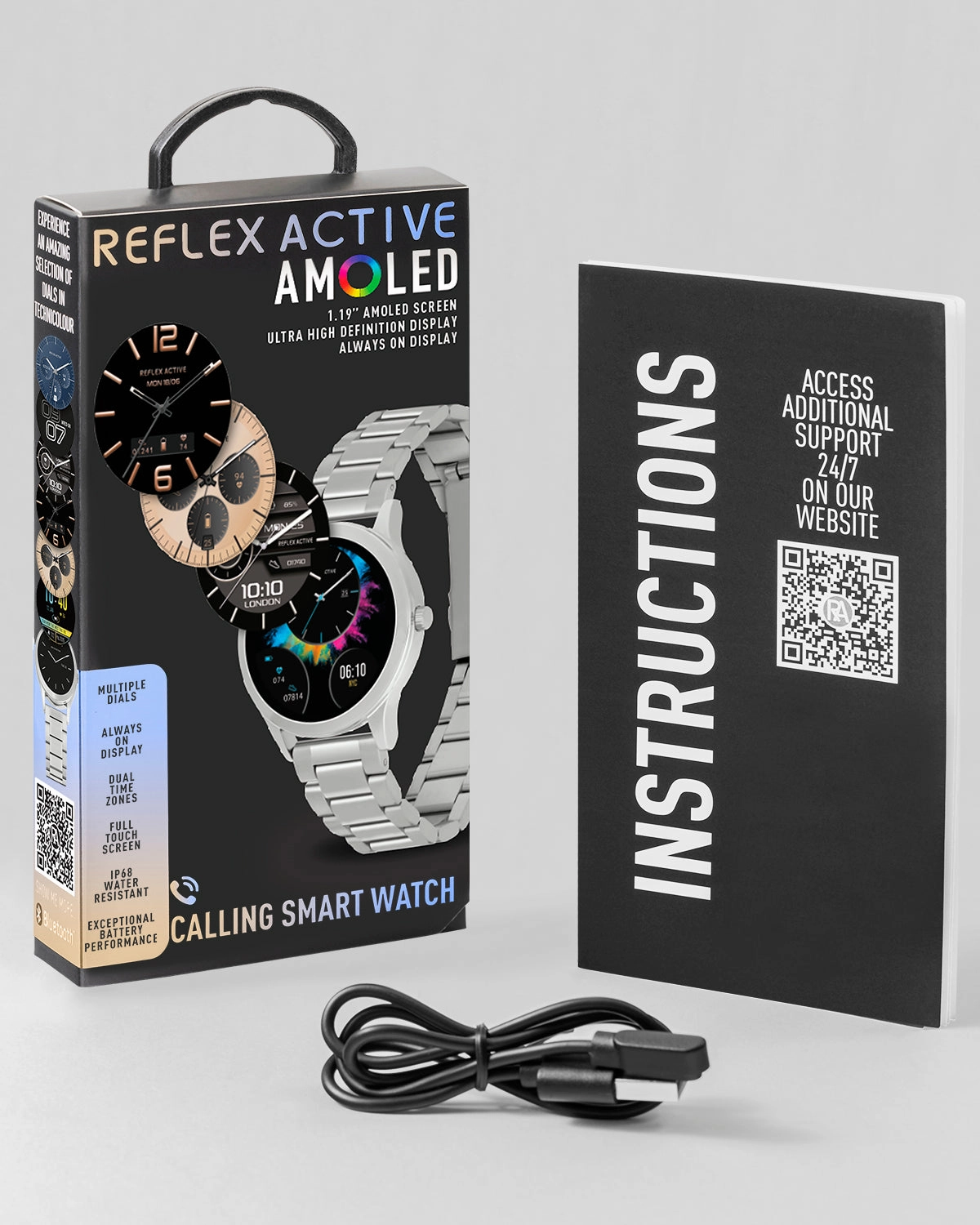Reflex Active SERIES 31 AMOLED Silver Steel Bracelet Smart Watch RA31-4093