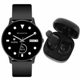 Reflex Active SERIES 36 Black Smart Watch   Earbud Set RA36-2198-TWS