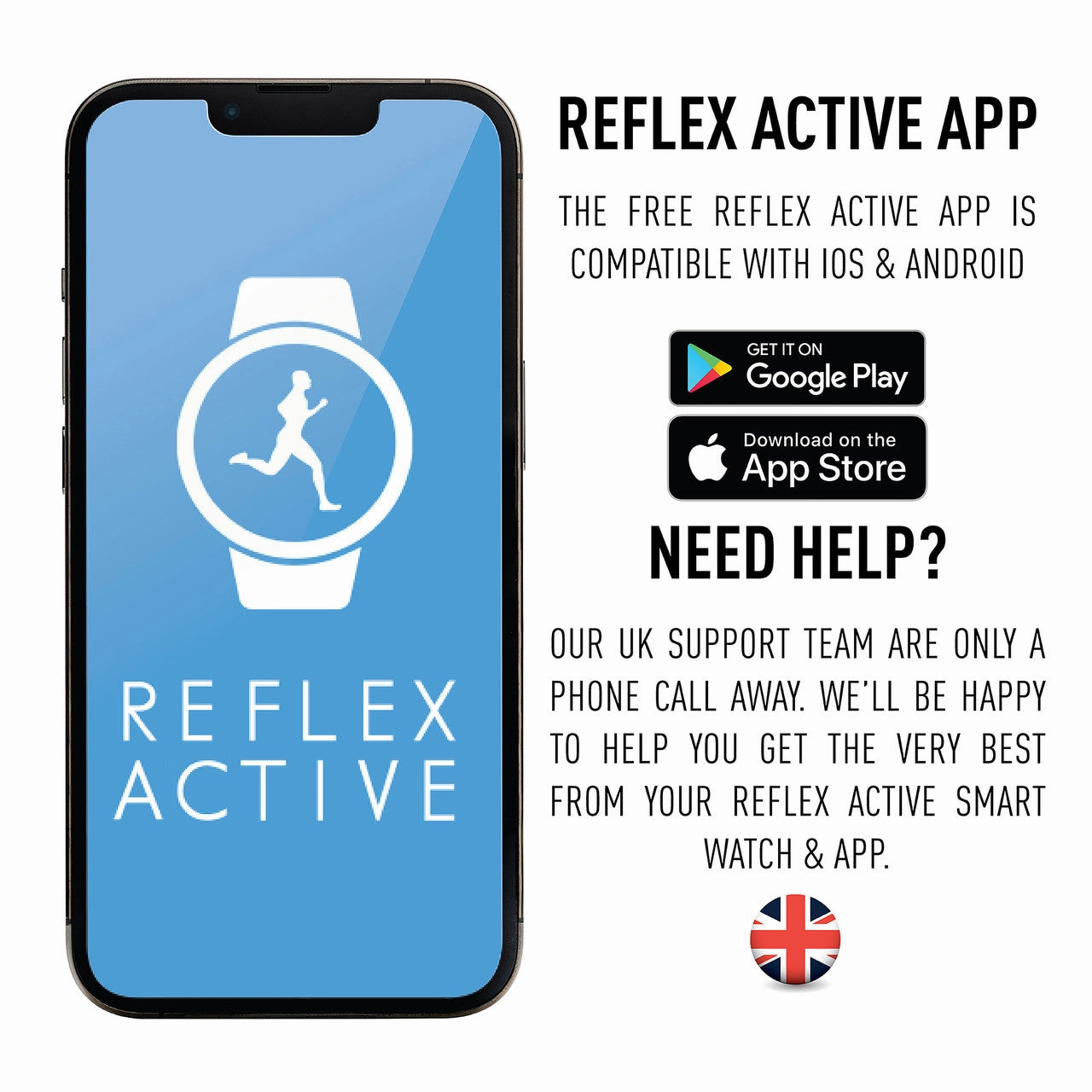 Reflex Active SERIES 43 GPS Black Silicone Smart Watch RA43-2214