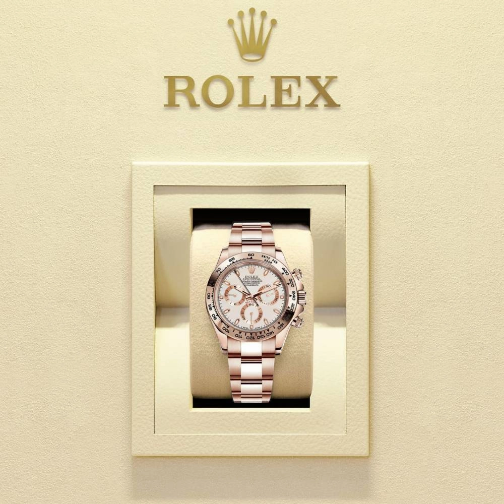 Rolex Cosmograph Daytona 40mm - Ref: 116505-0010 - Ivory Index Dial, 18K Rose Gold Oyster Bracelet Men's Watch