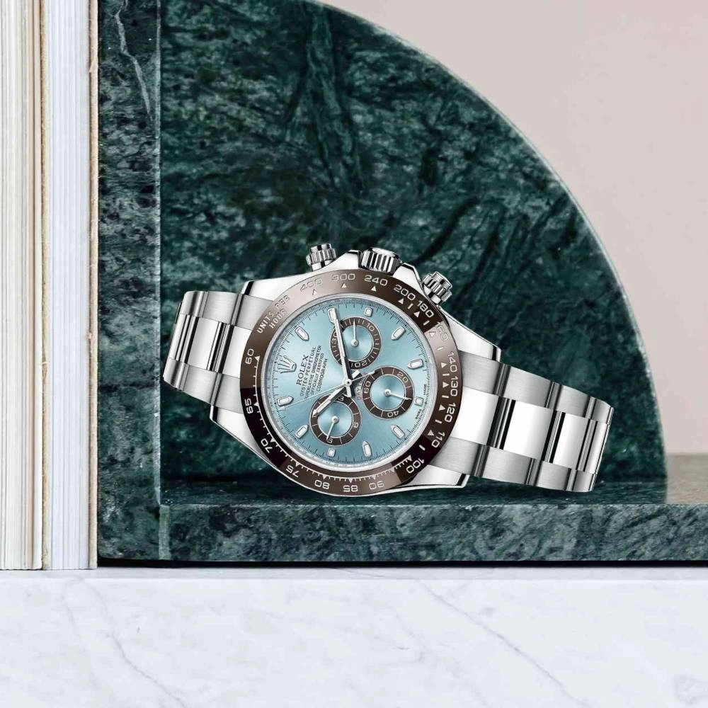 Rolex Cosmograph Daytona 40mm - Ref: 116506-0001 - Ice Blue Index Dial & Ceramic Bezel, Platinum Oyster Bracelet Men's Watch