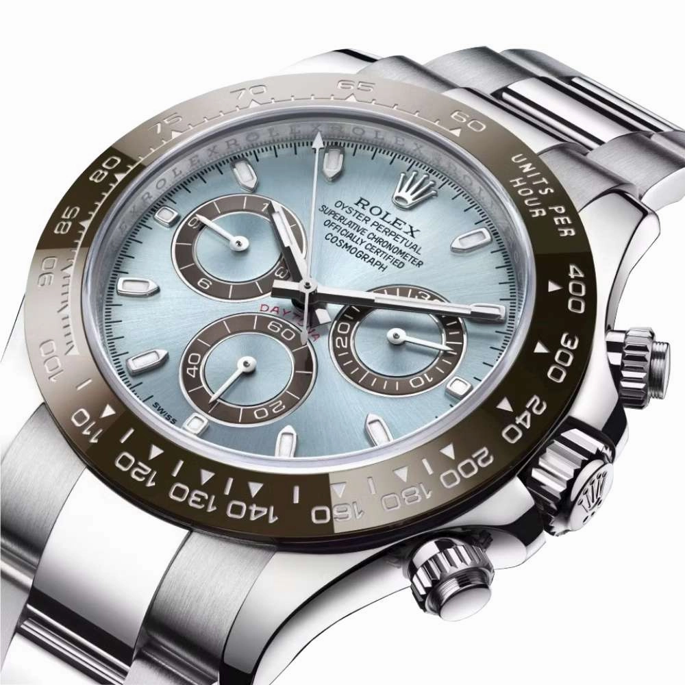 Rolex Cosmograph Daytona 40mm - Ref: 116506-0001 - Ice Blue Index Dial & Ceramic Bezel, Platinum Oyster Bracelet Men's Watch