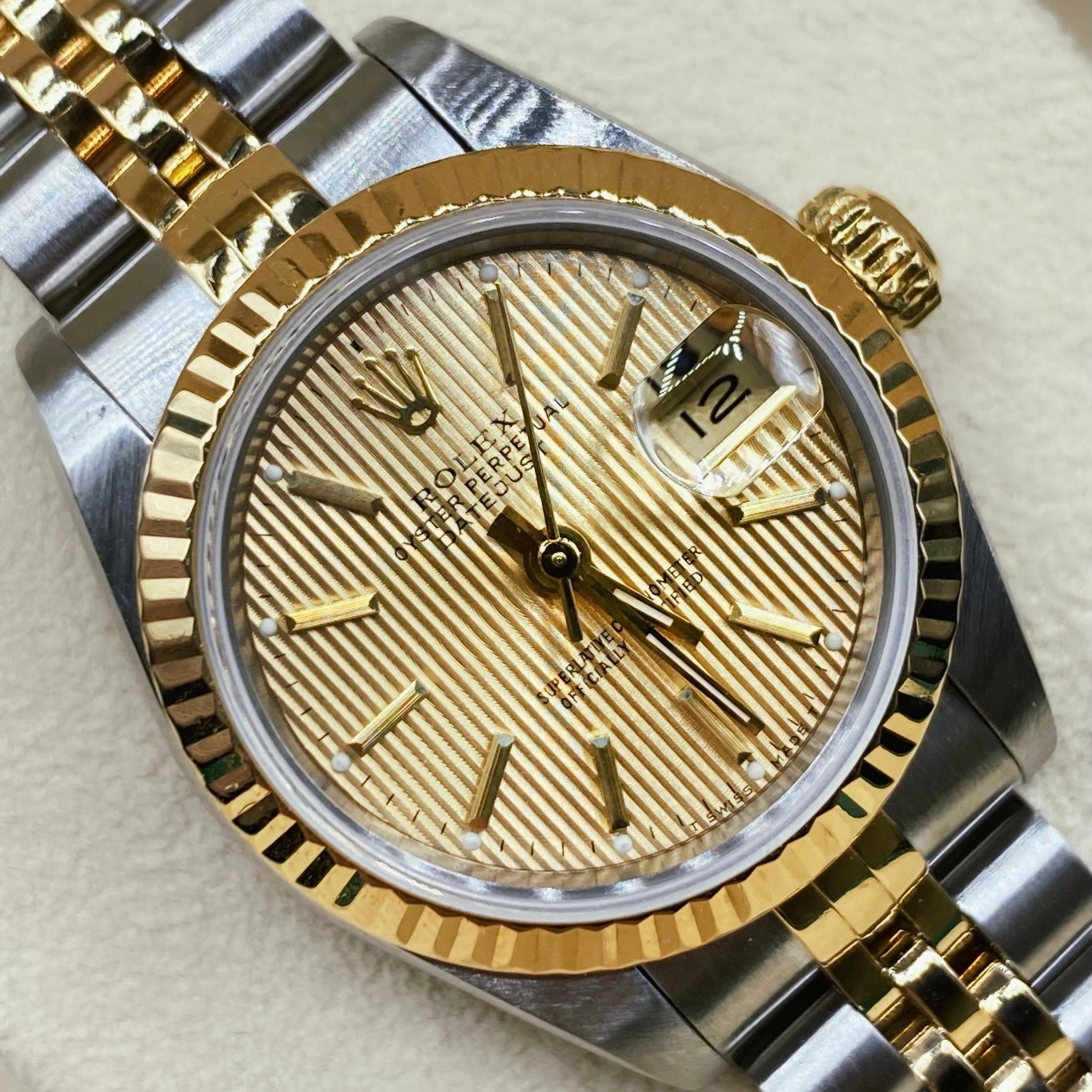 Rolex Datejust 26mm - Ref: 69173 - Champagne Dial, Two Tone Stainless Steel & 18K Yellow Gold Jubilee Bracelet Women's Watch