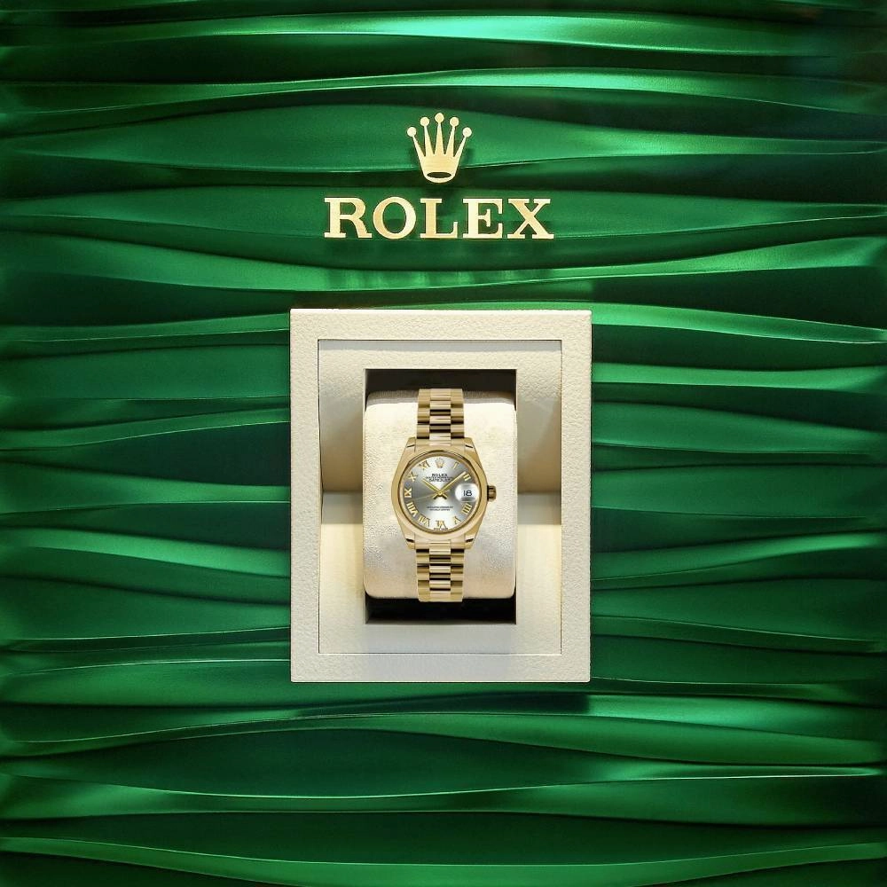 Rolex Datejust 31mm - Ref: 178248 grp - Grey Dial, 18K Yellow Gold President Bracelet Women's Watch