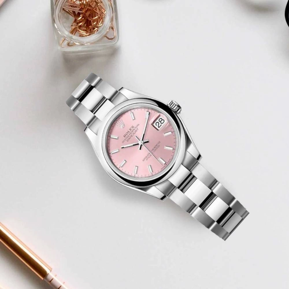 Rolex Datejust 31mm - Ref: 278240-0007 - Pink Stick Dial, Stainless Steel Oyster Bracelet Women's Watch