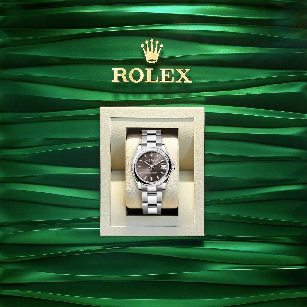 Rolex Datejust 31mm - Ref: 278240-0009 - Dark Grey Stick Dial, Stainless Steel Oyster Bracelet Women's Watch