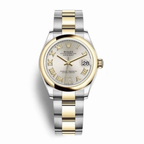 Rolex Datejust 31mm - Ref: 278243-0003 - Silver Roman Diamond Dial, Two Tone Stainless Steel & 18K Yellow Gold Oyster Bracelet Women's Watch