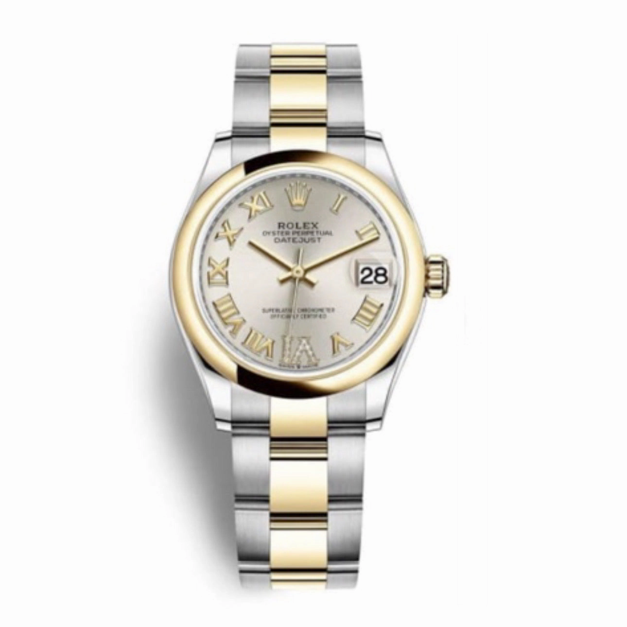 Rolex Datejust 31mm - Ref: 278243-0003 - Silver Roman Diamond Dial, Two Tone Stainless Steel & 18K Yellow Gold Oyster Bracelet Women's Watch