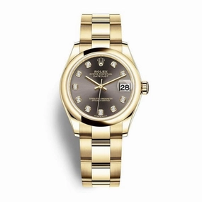 Rolex Datejust 31mm - Ref: 278248-0035 - Grey Dial, 18K Yellow Gold Oyster Bracelet Women's Watch