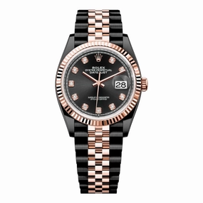 Rolex Datejust 36mm - Ref: 126231-0019 (PVD) - Black Diamond Dial, Two Tone Black PVD & 18K Rose Gold Jubilee Bracelet Watch
