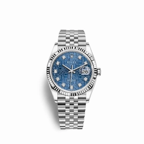 Rolex Datejust 36mm - Ref: 126234-0011 - Blue Jubilee Diamond Dial, Stainless Steel Jubilee Bracelet Watch
