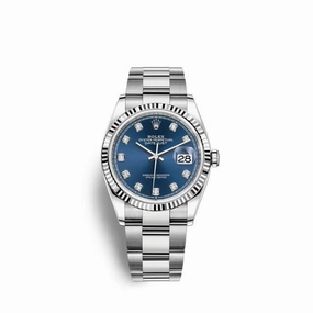 Rolex Datejust 36mm - Ref: 126234-0038 - Blue Diamond Dial, Stainless Steel Oyster Bracelet Watch