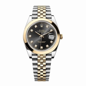 Rolex Datejust 41mm - Ref: 126303-0006 - Black Diamond Dial, Two Tone Stainless Steel & 18K Yellow Gold Jubilee Bracelet Men's Watch
