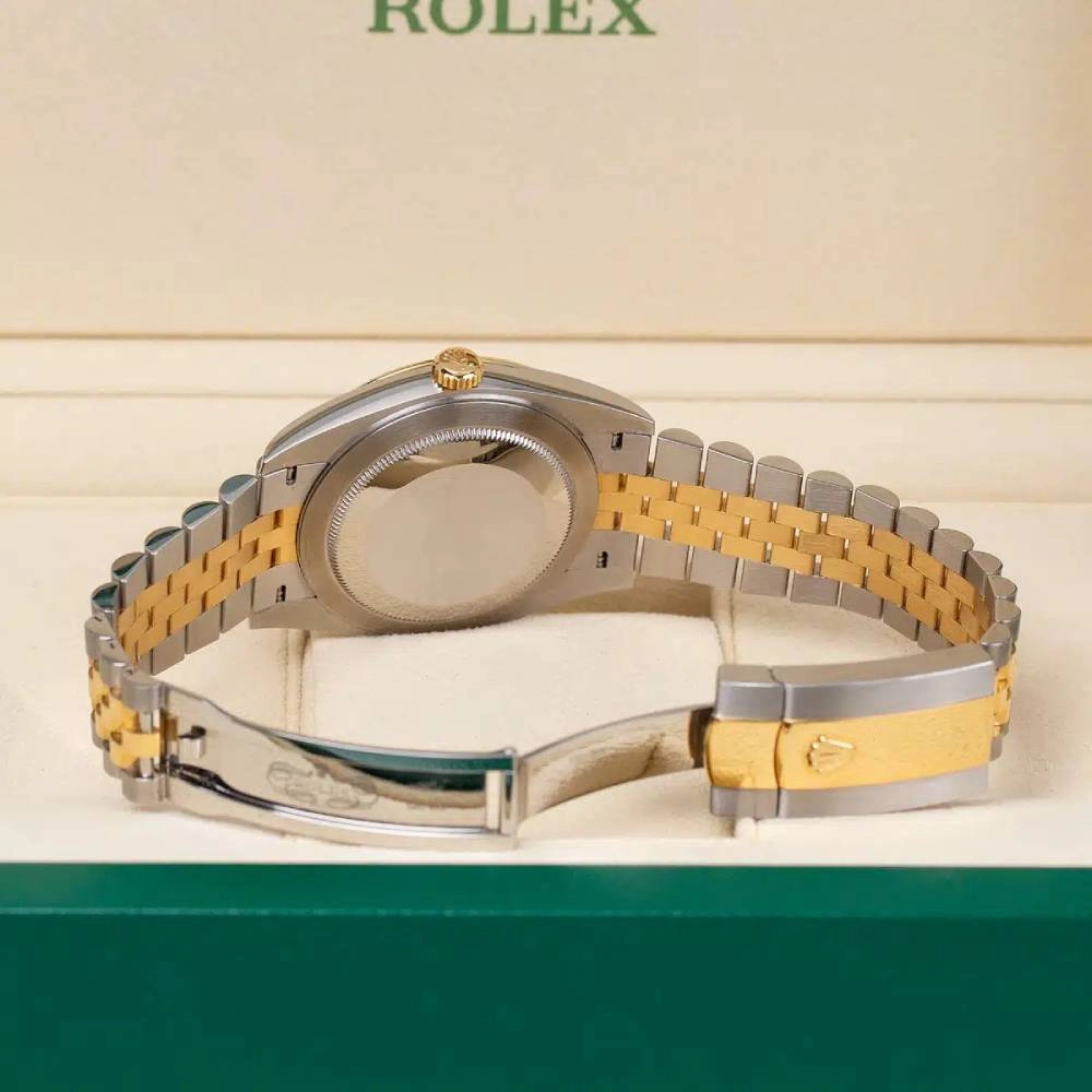 Rolex Datejust 41mm - Ref: 126333-0014 - Black Stick Dial, Two Tone Stainless Steel & 18K Yellow Gold Jubilee Bracelet Men's Watch