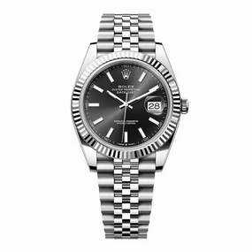 Rolex Datejust 41mm - Ref: 126334-0018 - Black Dial, Stainless Steel Jubilee Bracelet Men's Watch