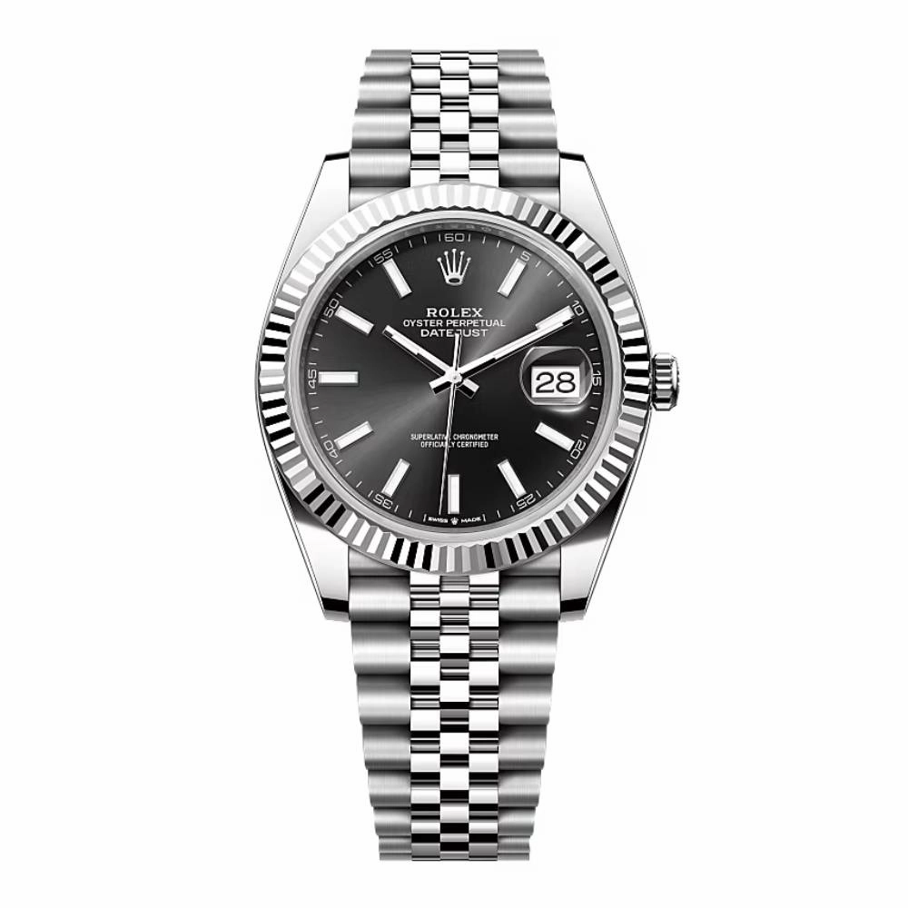 Rolex Datejust 41mm - Ref: 126334-0018 - Black Dial, Stainless Steel Jubilee Bracelet Men's Watch