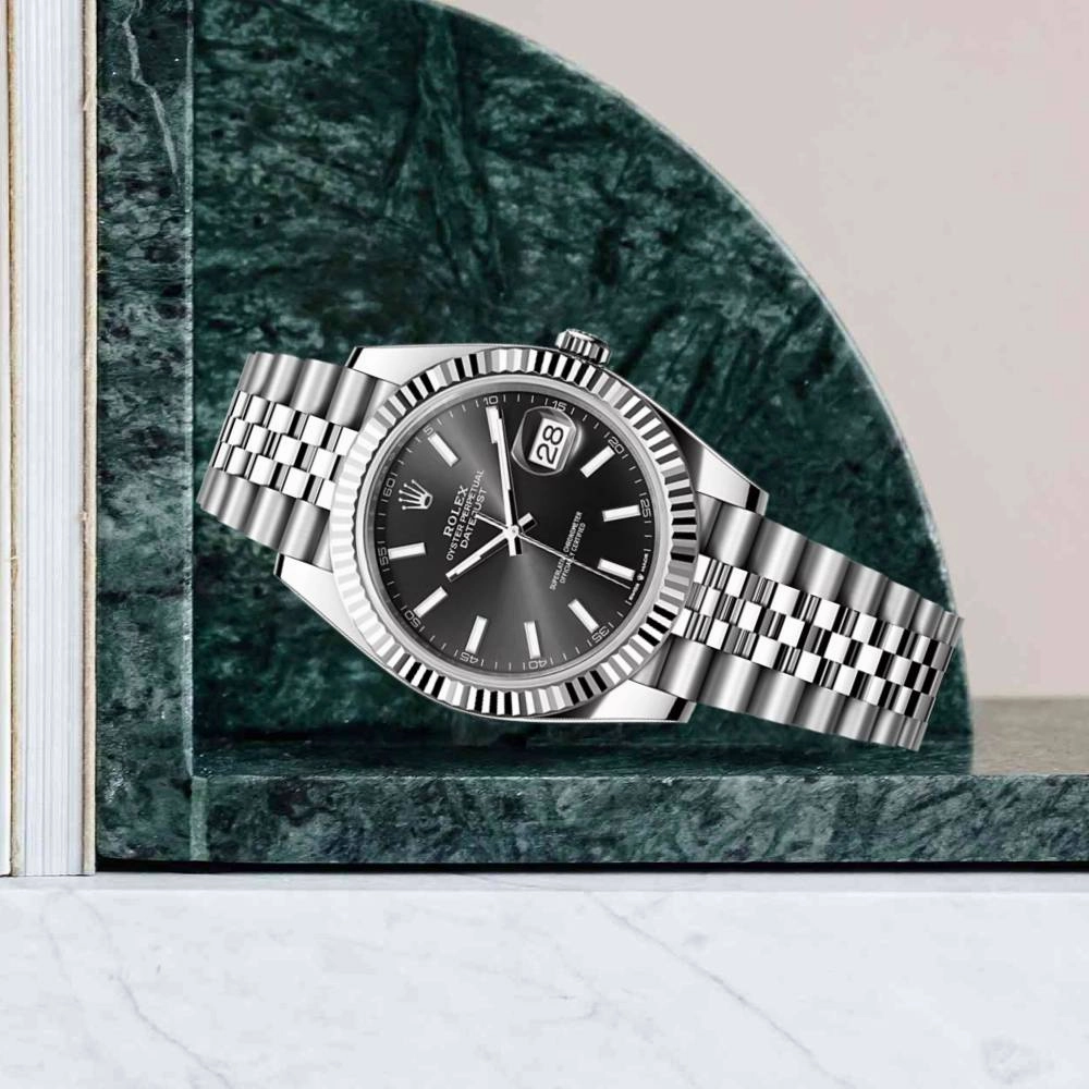 Rolex Datejust 41mm - Ref: 126334-0018 - Black Dial, Stainless Steel Jubilee Bracelet Men's Watch