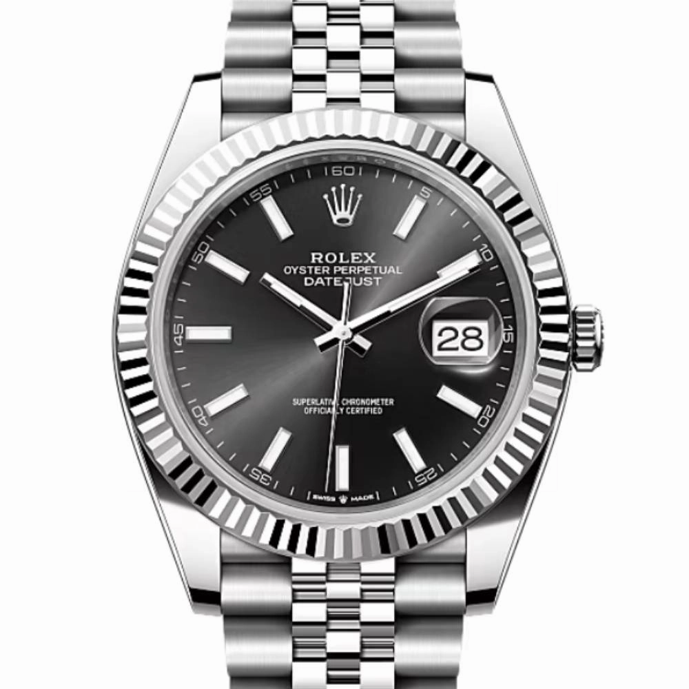 Rolex Datejust 41mm - Ref: 126334-0018 - Black Dial, Stainless Steel Jubilee Bracelet Men's Watch