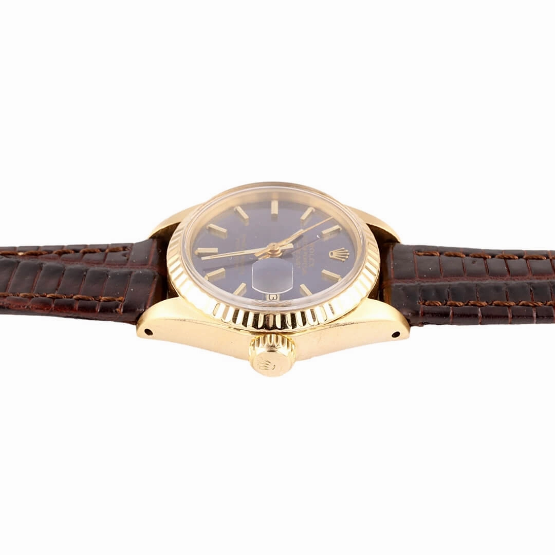 Rolex Datejust Ladies Ref. 6917, 18k Gold  Blue Dial (Circa 1978)