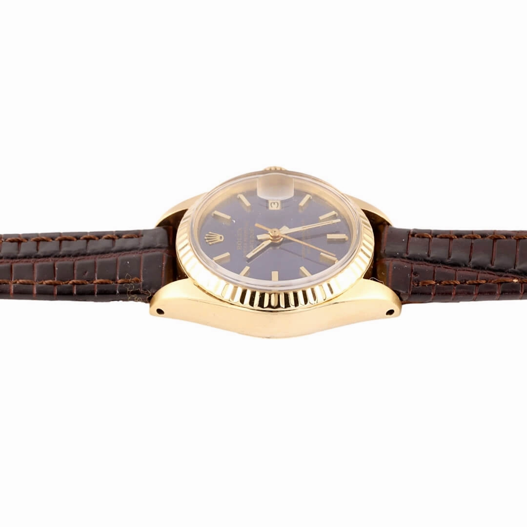 Rolex Datejust Ladies Ref. 6917, 18k Gold  Blue Dial (Circa 1978)