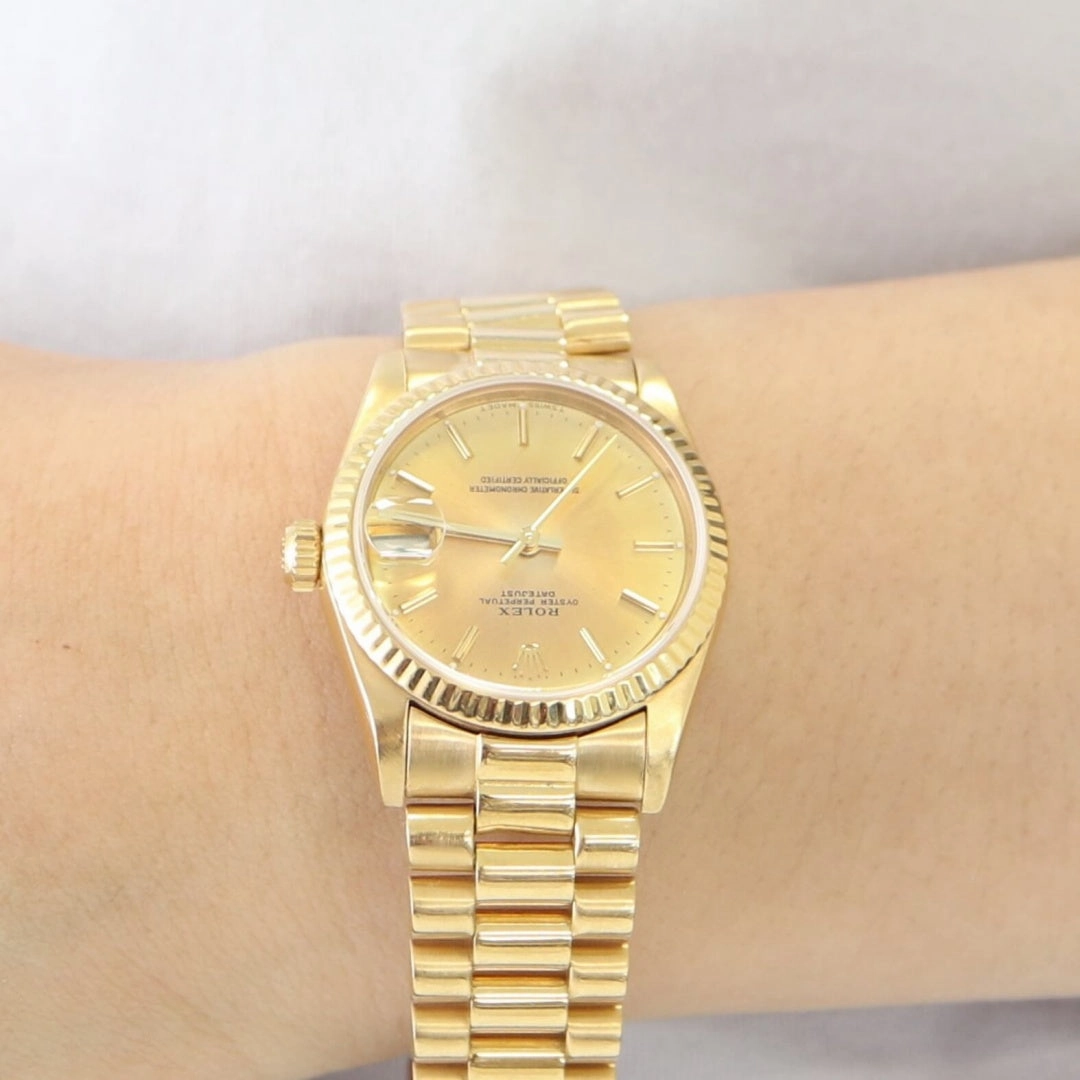 Rolex Datejust Mid Size68278, 18k Gold, 1984