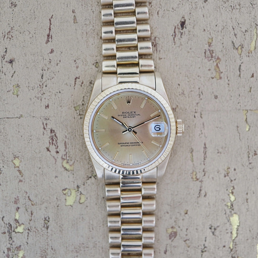 Rolex Datejust Mid Size68278, 18k Gold, 1984