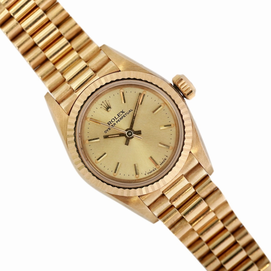 Rolex Ladies Oyster Perpetual 67198 18k, 1985