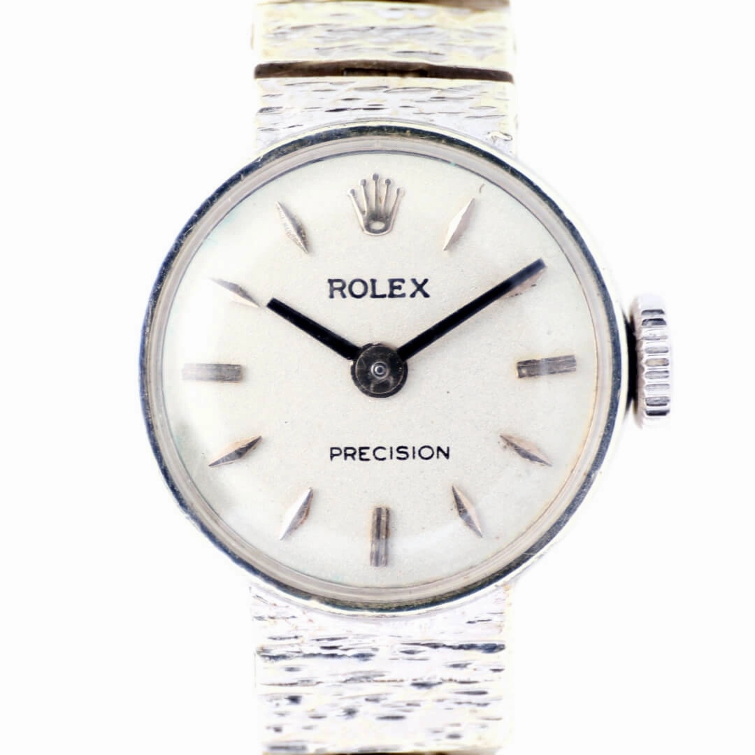 Rolex Ladies Precision, 9k White Gold Bracelet
