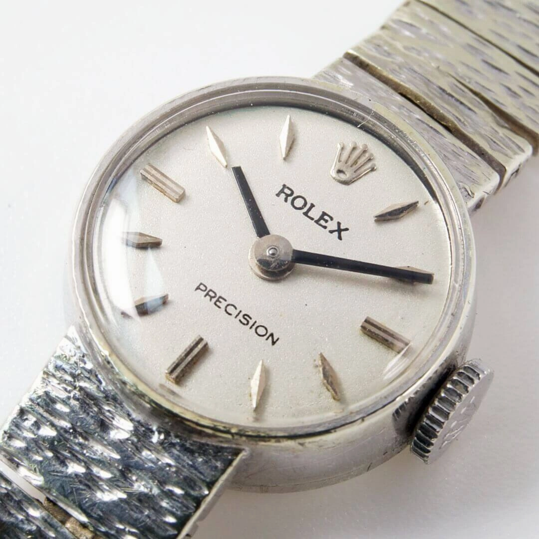 Rolex Ladies Precision, 9k White Gold Bracelet