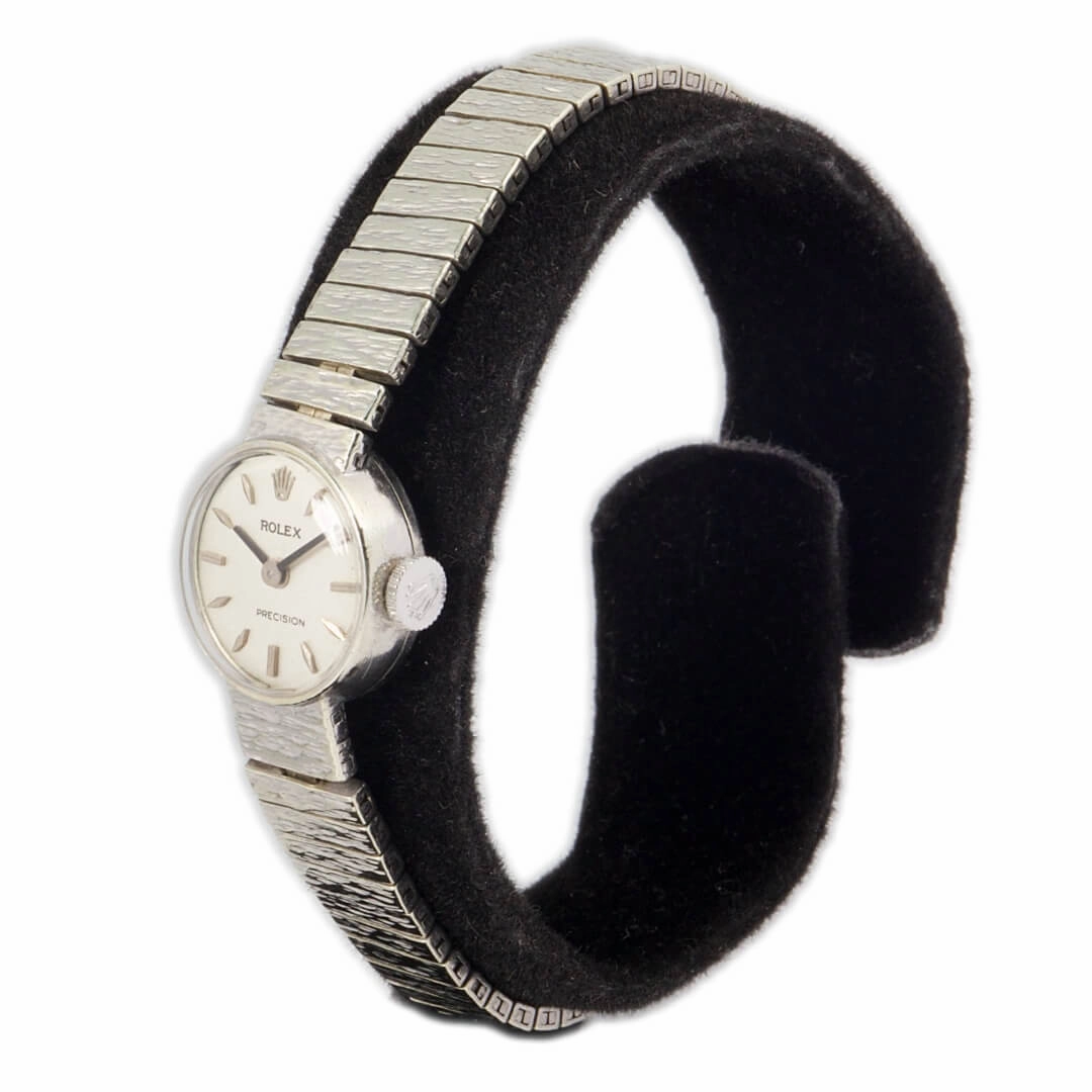Rolex Ladies Precision, 9k White Gold Bracelet