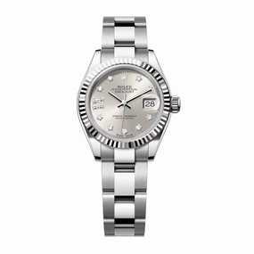 Rolex Lady-Datejust 28mm - Ref: 279174-0022 - Silver Diamond Dial, Stainless Steel Oyster Bracelet Women's Watch