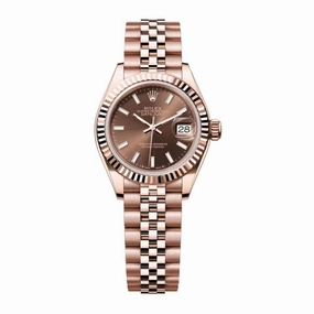 Rolex Lady Datejust 28mm - Ref: 279175-0008 - Chocolate Dial, 18K Rose Gold Jubilee Bracelet Women's Watch