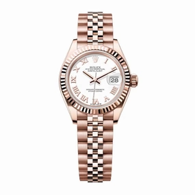 Rolex Lady Datejust 28mm - Ref: 279175-0022 - White Dial, 18K Rose Gold Jubilee Bracelet Women's Watch