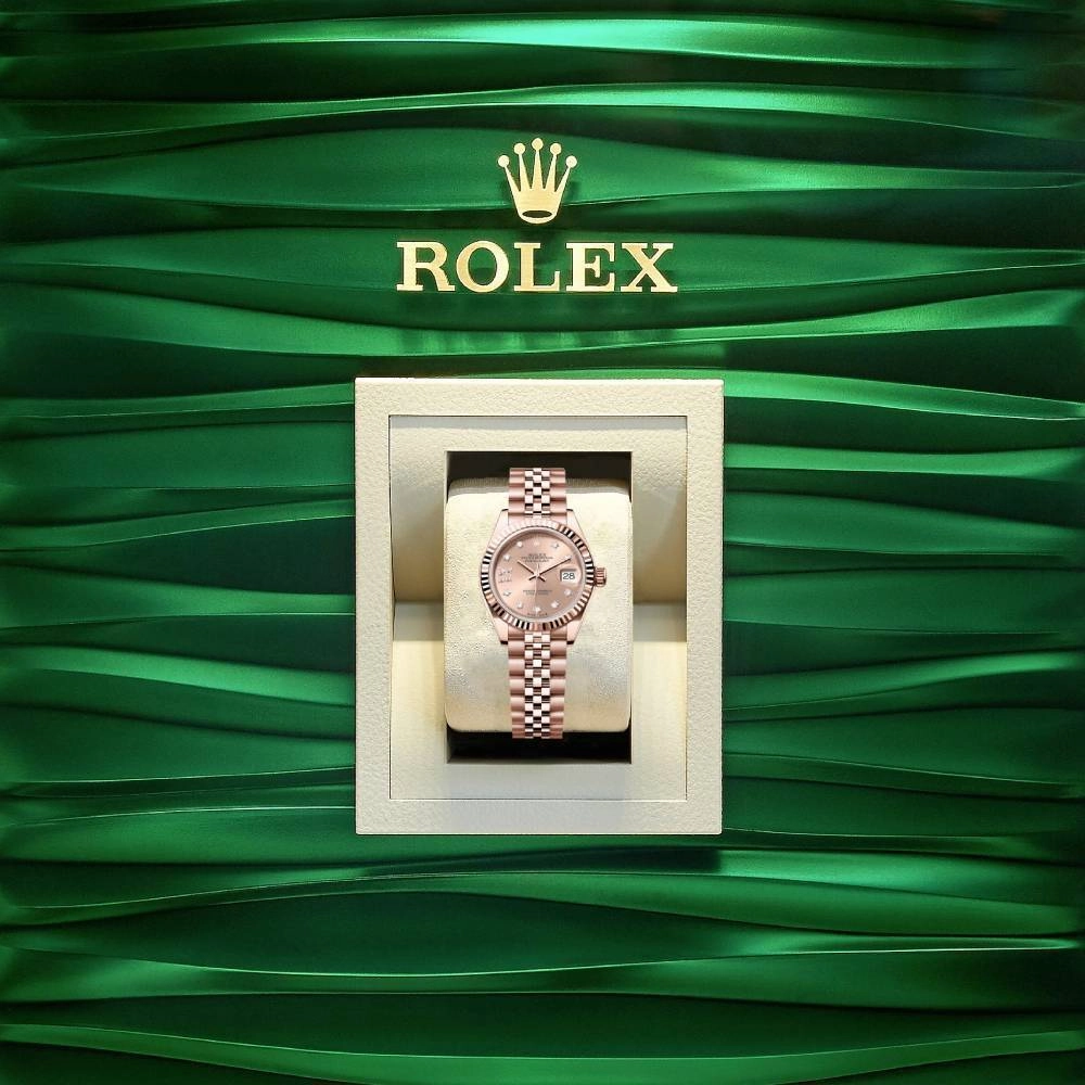 Rolex Lady Datejust 28mm - Ref: 279175-0030 - Rose Dial, 18K Rose Gold Jubilee Bracelet Women's Watch